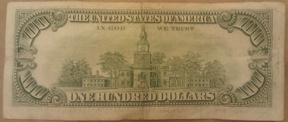 Old 100 bill. 