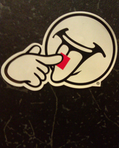 Bathroom Stall Sticker.