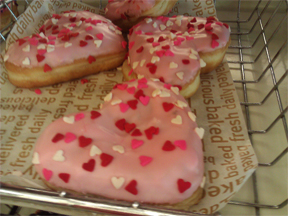 Heart shaped donut.
