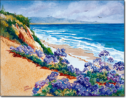 Del Mar Beach by Joan Hansen