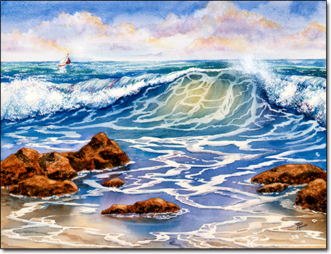 Sparkling Surf by Joan Hansen