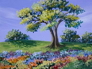 Tree with Flowers by Joan Hansen