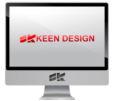 computer screen displaying logo